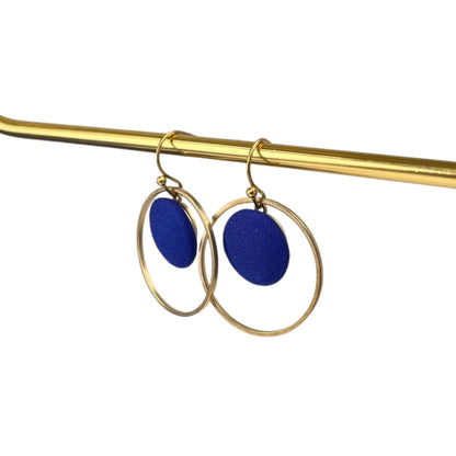 Ohrringe Inner Circle klein in Royalblau