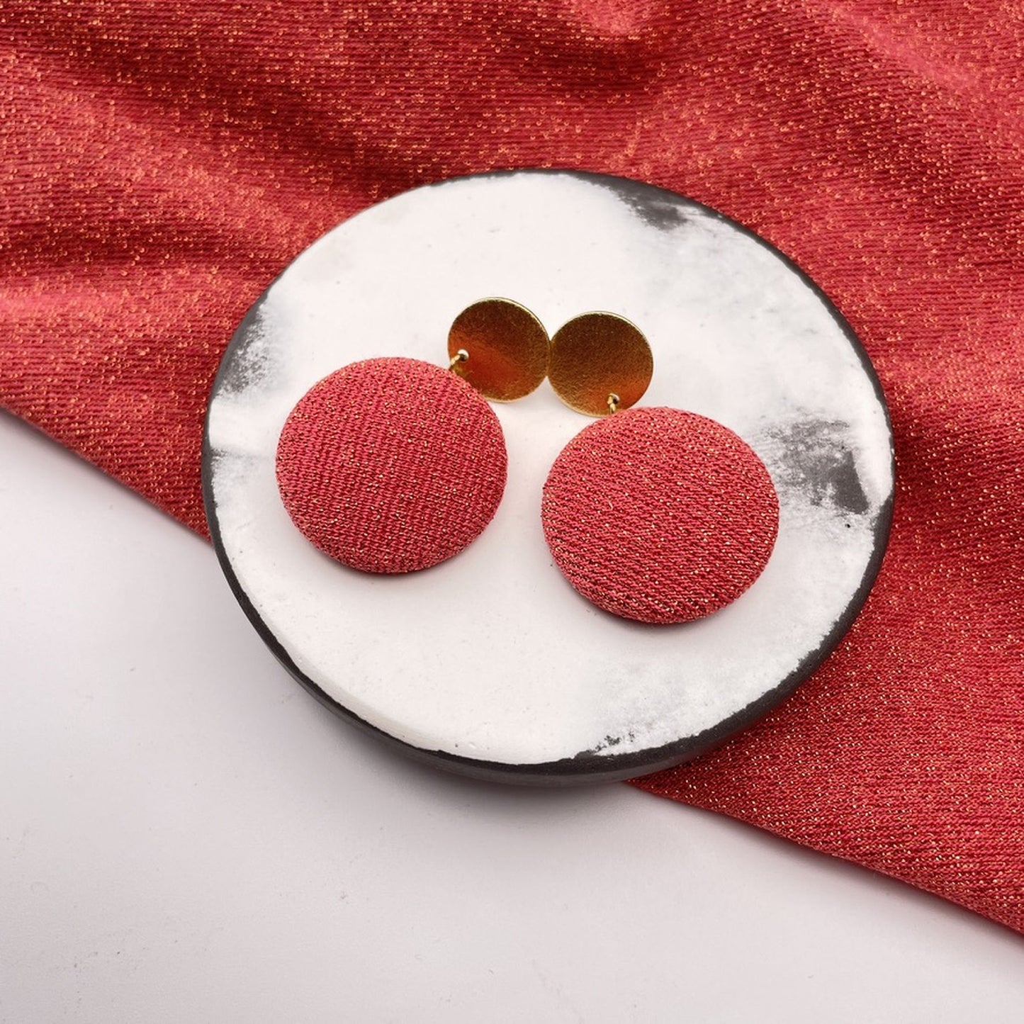 Ohrstecker MegaTransit . Glitzerrot