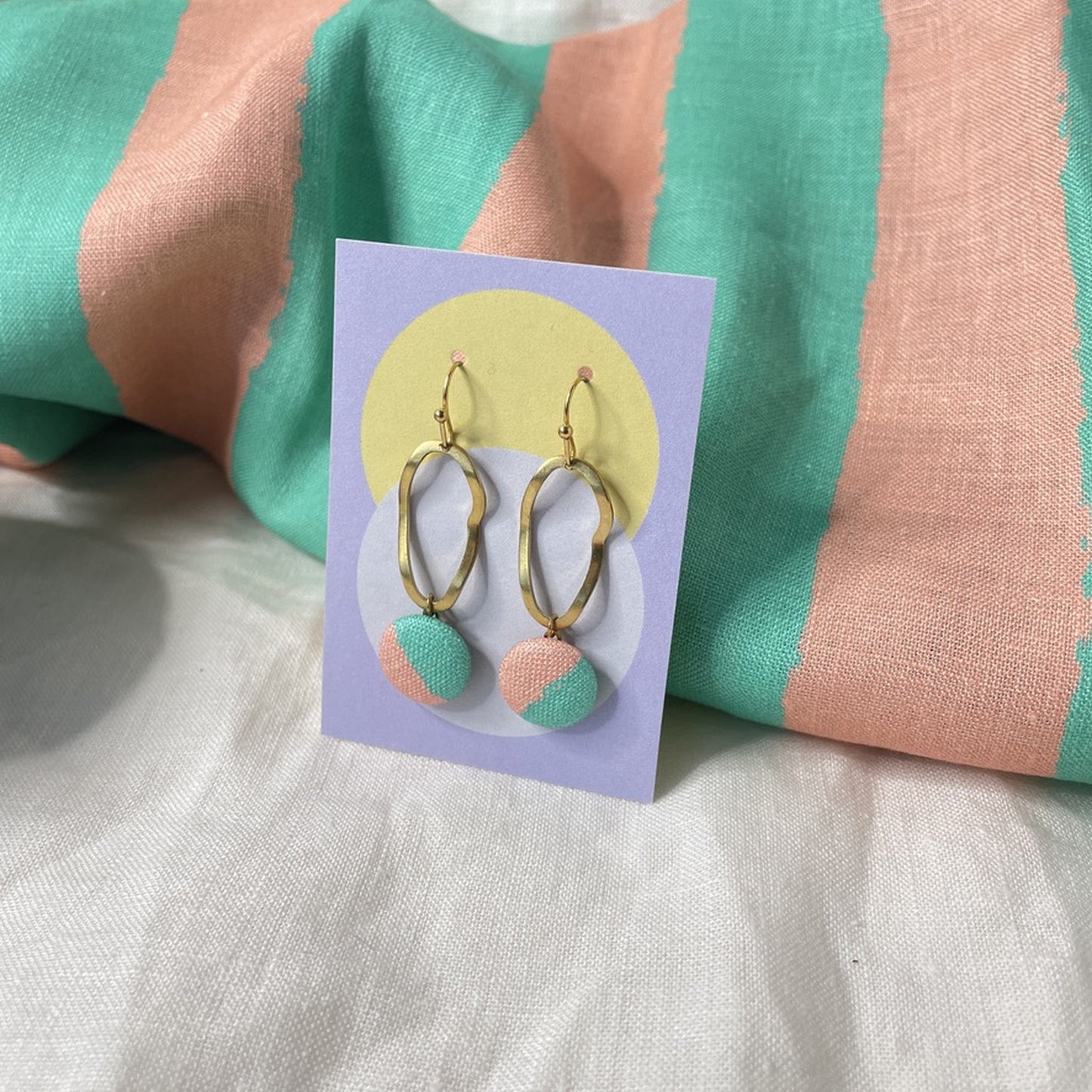 Ohrringe Swing in Mint und Rosa