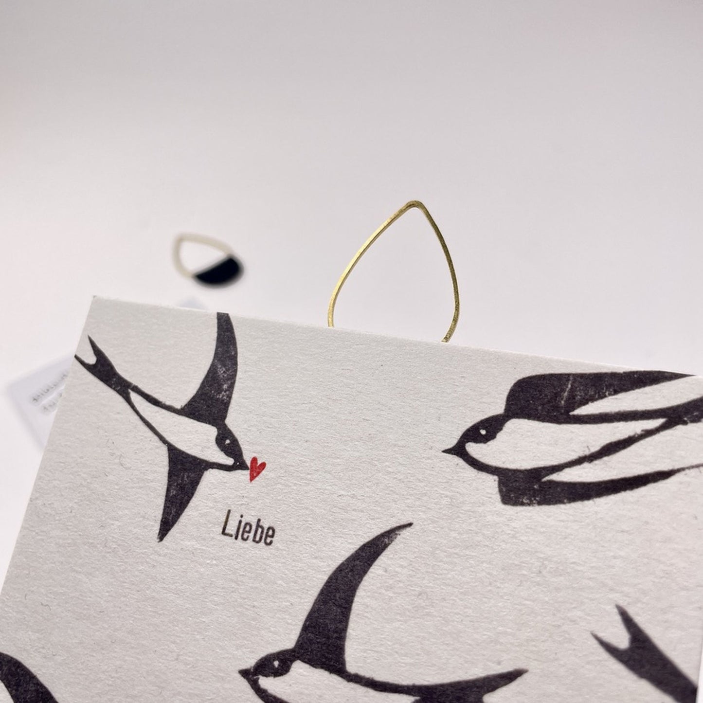 Bildaufhänger zum Postkarten aufhängen Tropfen klein / Wohndeko / Galerie