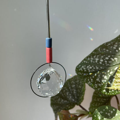 Suncatcher Perel klein rosa blau silver