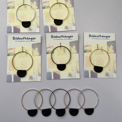 Bildaufhänger zum Postkarten aufhängen Kreis groß/ Wohndeko / Galerie