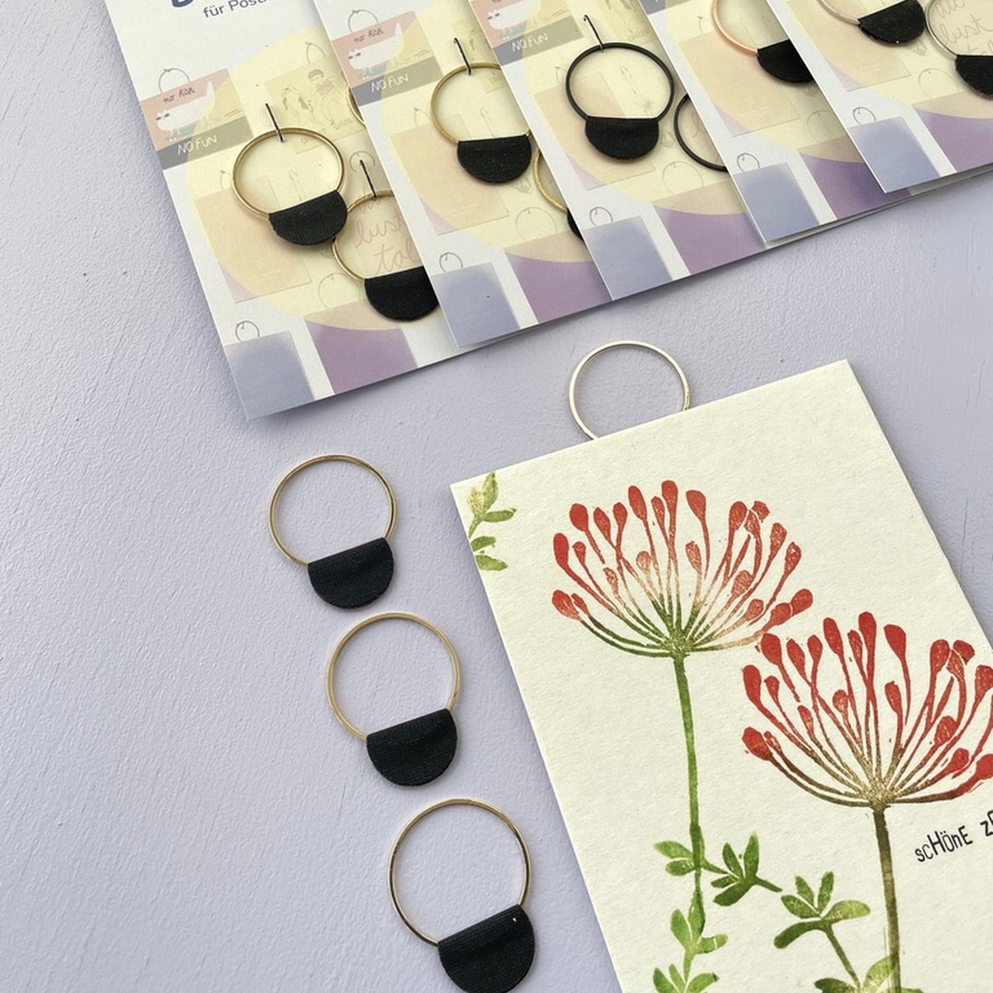 Bildaufhänger zum Postkarten aufhängen / 3er Set Kreise/ Wohndeko / Galerie