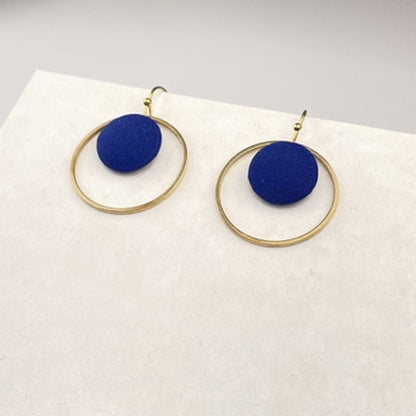 Ohrringe Inner Circle klein in Royalblau