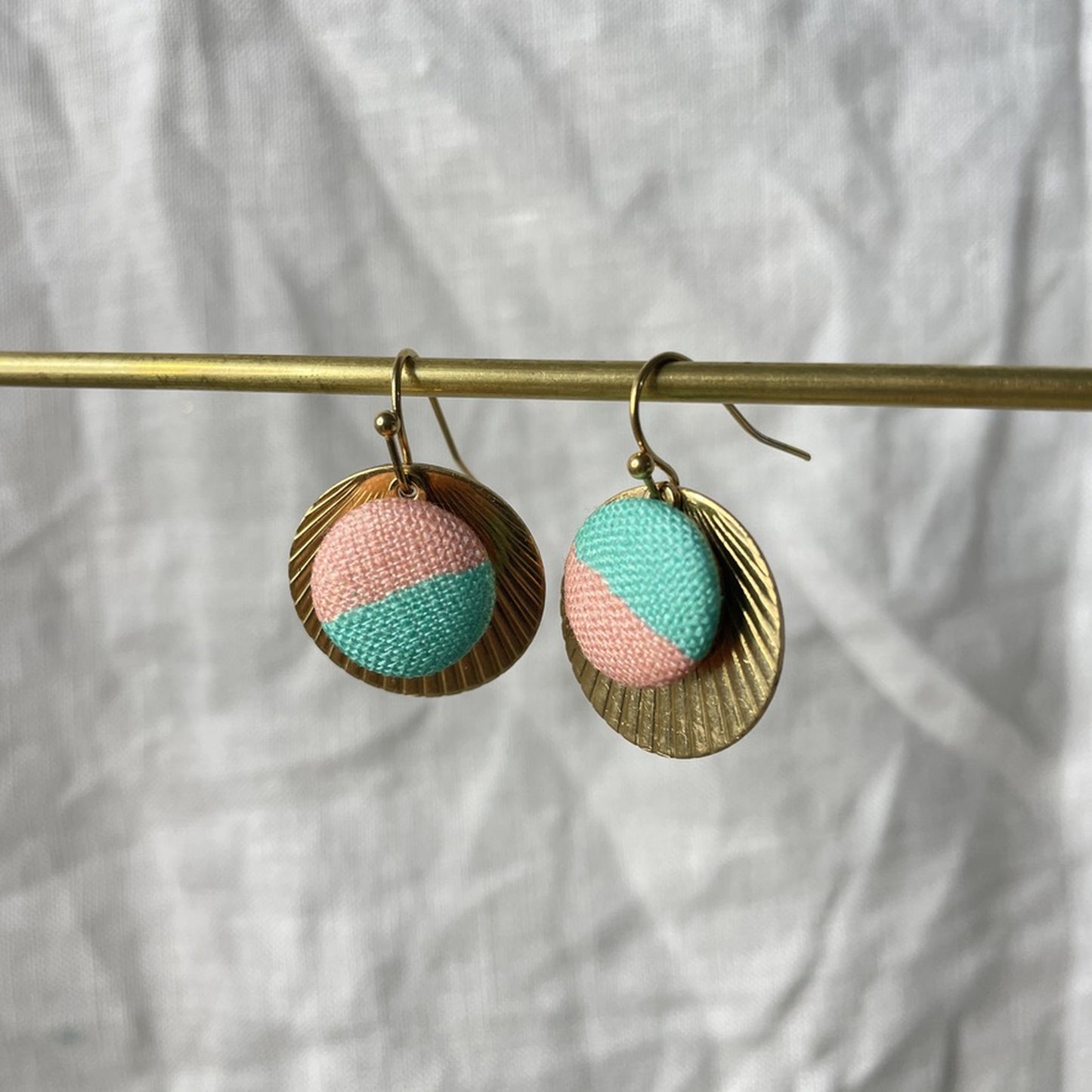 Ohrringe Strahla in Rosa und Mint