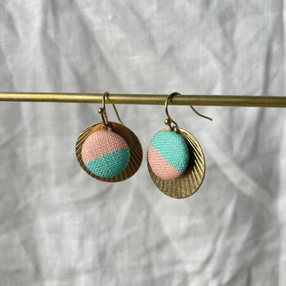 Ohrringe Strahla in Rosa und Mint