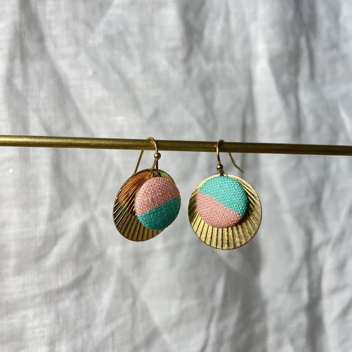 Ohrringe Strahla in Rosa und Mint