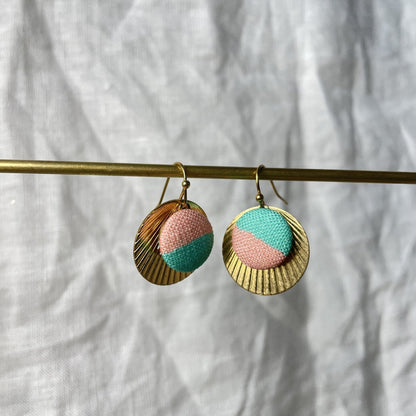 Ohrringe Strahla in Rosa und Mint