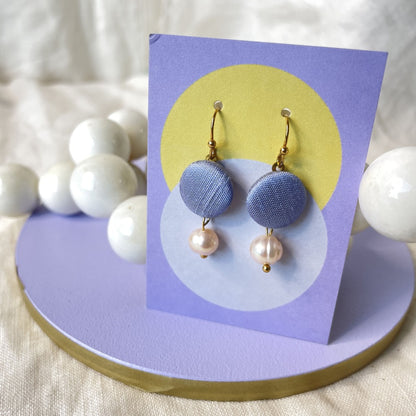 Ohrringe Superel . Fliederblau