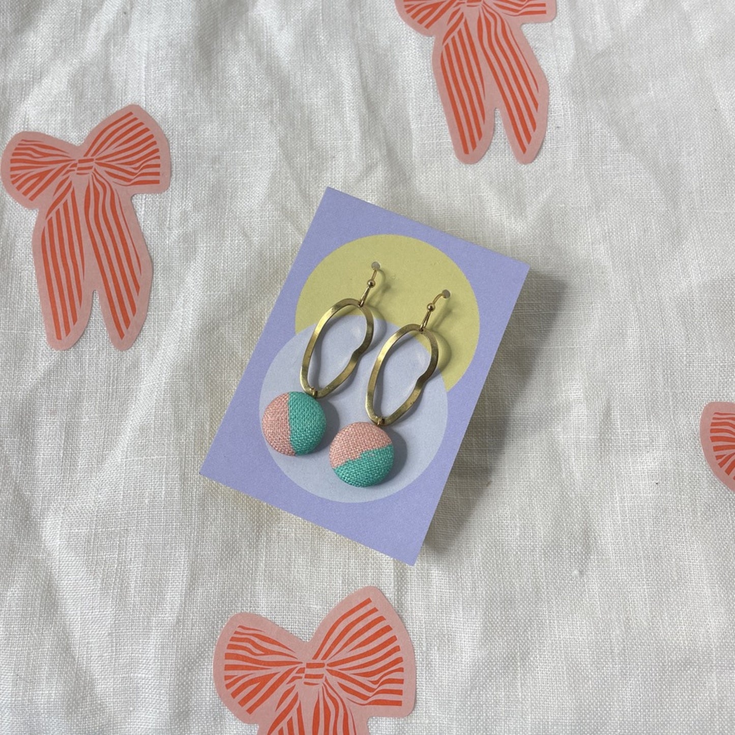 Ohrringe Swing in Mint und Rosa