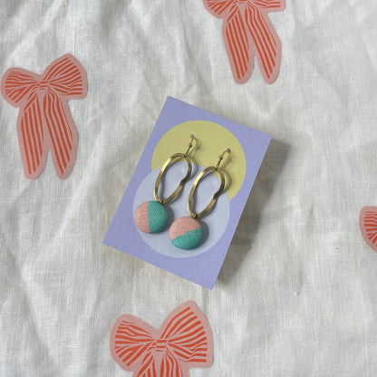 Ohrringe Swing in Mint und Rosa