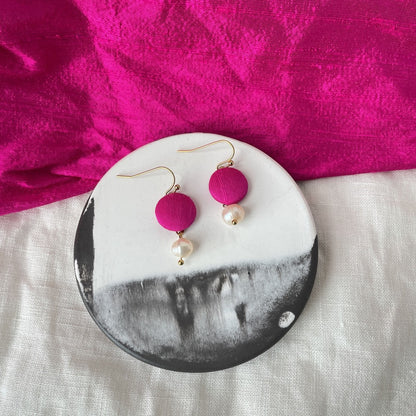 Ohrringe Superel in prallen Pink