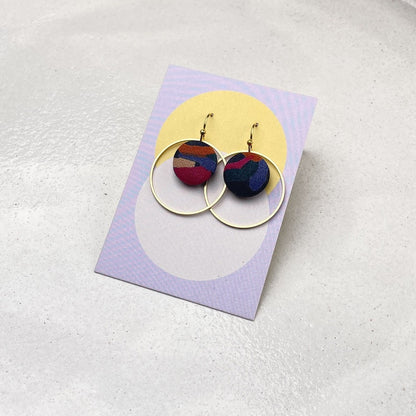 Ohrringe Inner Circle klein .Blau Klecks