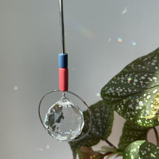 Suncatcher Perel klein rosa blau silver
