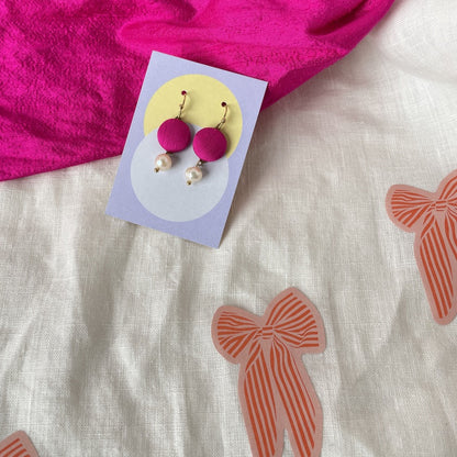 Ohrringe Superel in prallen Pink