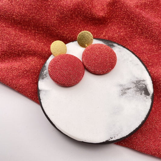 Ohrstecker MegaTransit . Glitzerrot