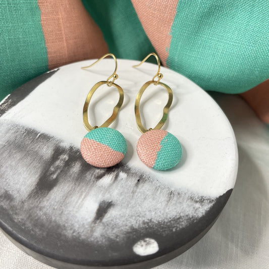 Ohrringe Swing in Mint und Rosa