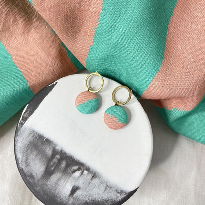 Ohrstecker Ringlein . MInt und Rosa B&B
