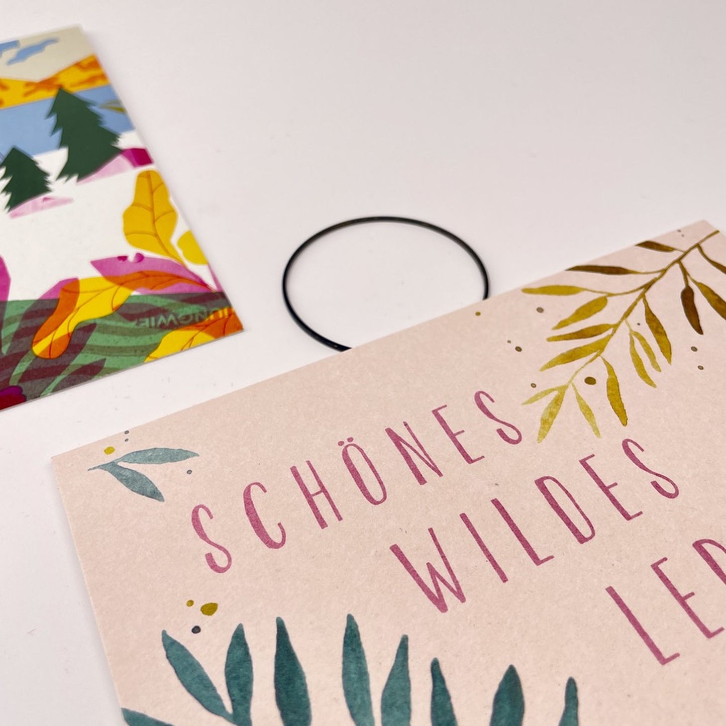 Bildaufhänger zum Postkarten aufhängen Kreis groß/ Wohndeko / Galerie