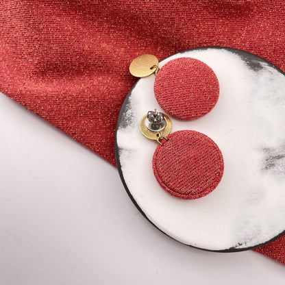 Ohrstecker MegaTransit . Glitzerrot