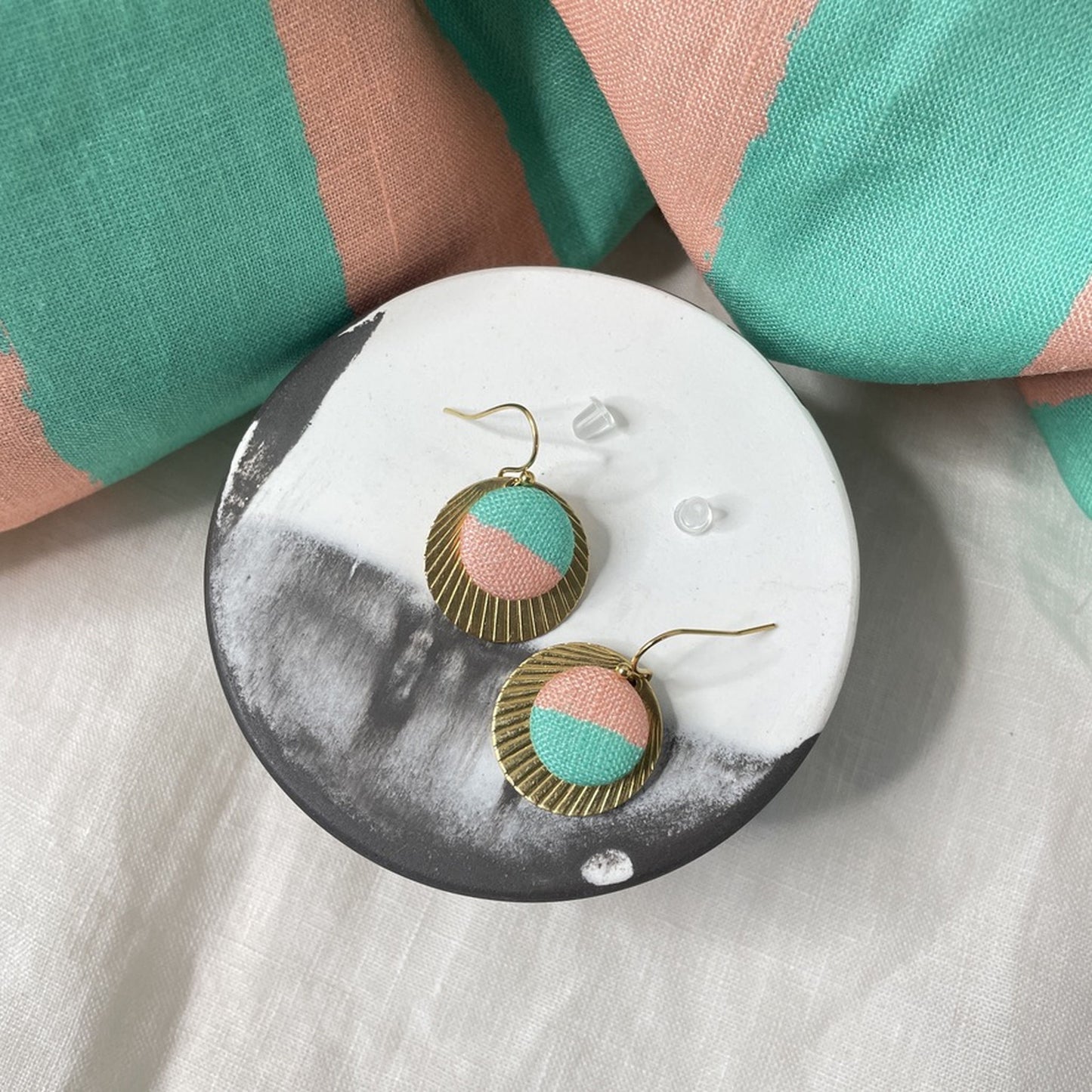 Ohrringe Strahla in Rosa und Mint