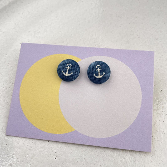 kleine Stoffstecker . blaue Anker