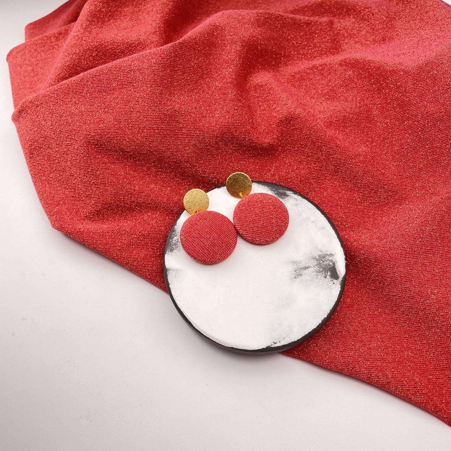 Ohrstecker MegaTransit . Glitzerrot