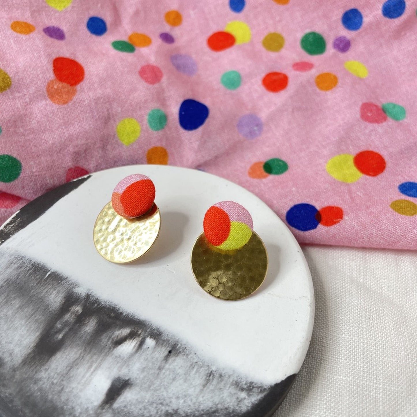 Ohrstecker Rundling . Confetti von B & B