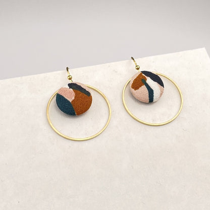 Ohrringe Inner Circle klein .Natural Klecks