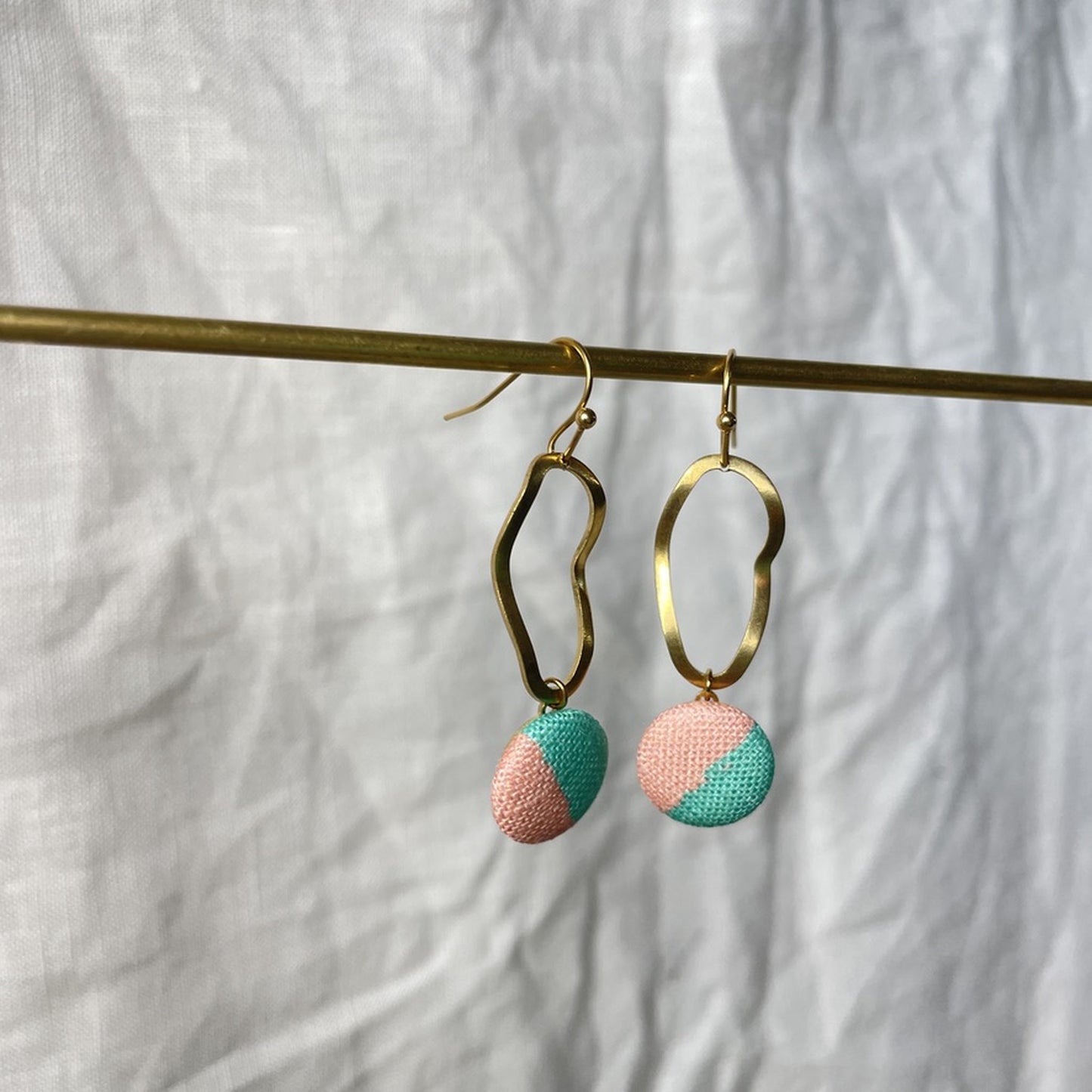 Ohrringe Swing in Mint und Rosa