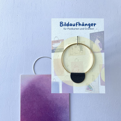Bildaufhänger zum Postkarten aufhängen Kreis groß/ Wohndeko / Galerie