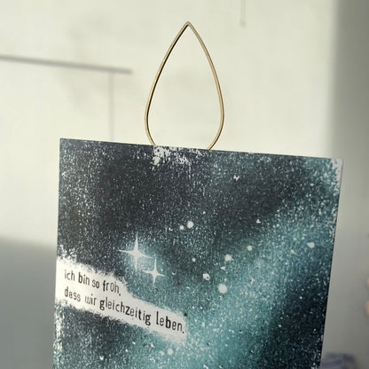 Bildaufhänger zum Postkarten aufhängen Tropfen groß/ Wohndeko / Galerie