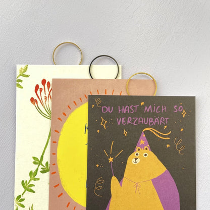 Bildaufhänger zum Postkarten aufhängen Kreis klein / Wohndeko / Galerie