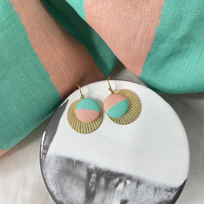 Ohrringe Strahla in Rosa und Mint