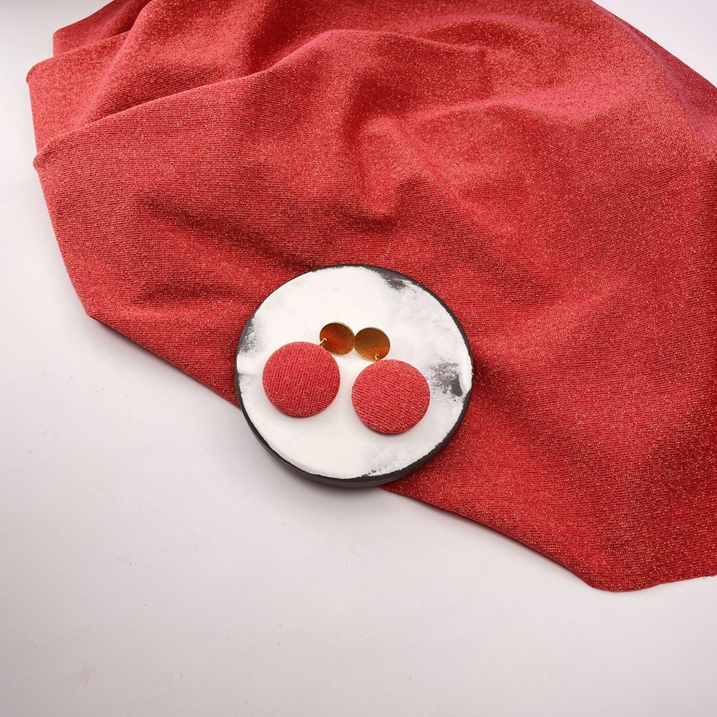 Ohrstecker MegaTransit . Glitzerrot