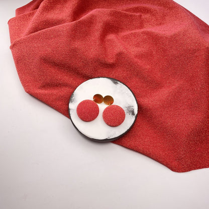 Ohrstecker MegaTransit . Glitzerrot