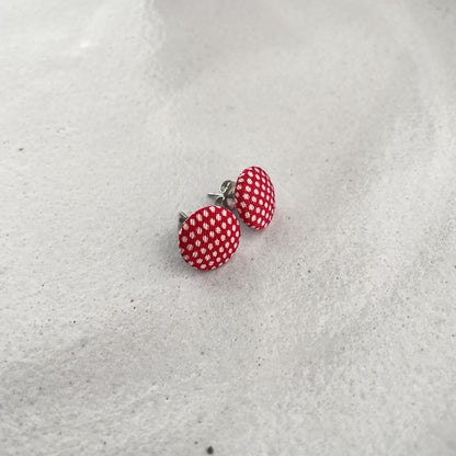 kleine Stoffstecker . PolkaDots rot