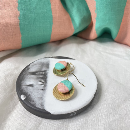 Ohrringe Strahla in Rosa und Mint