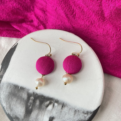Ohrringe Superel in prallen Pink