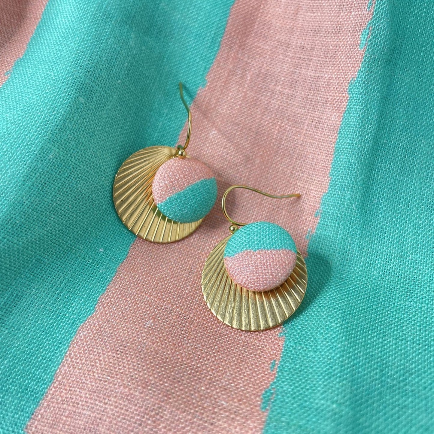 Ohrringe Strahla in Rosa und Mint