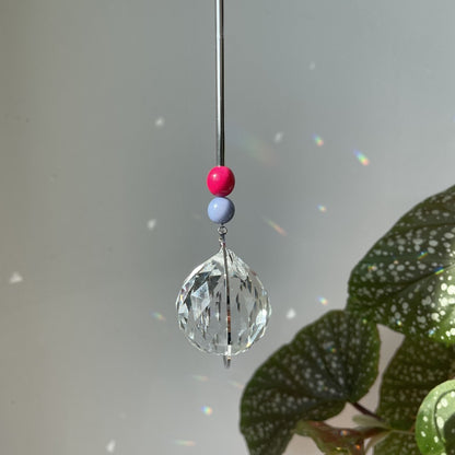 Suncatcher Bonbon pink Blau silver