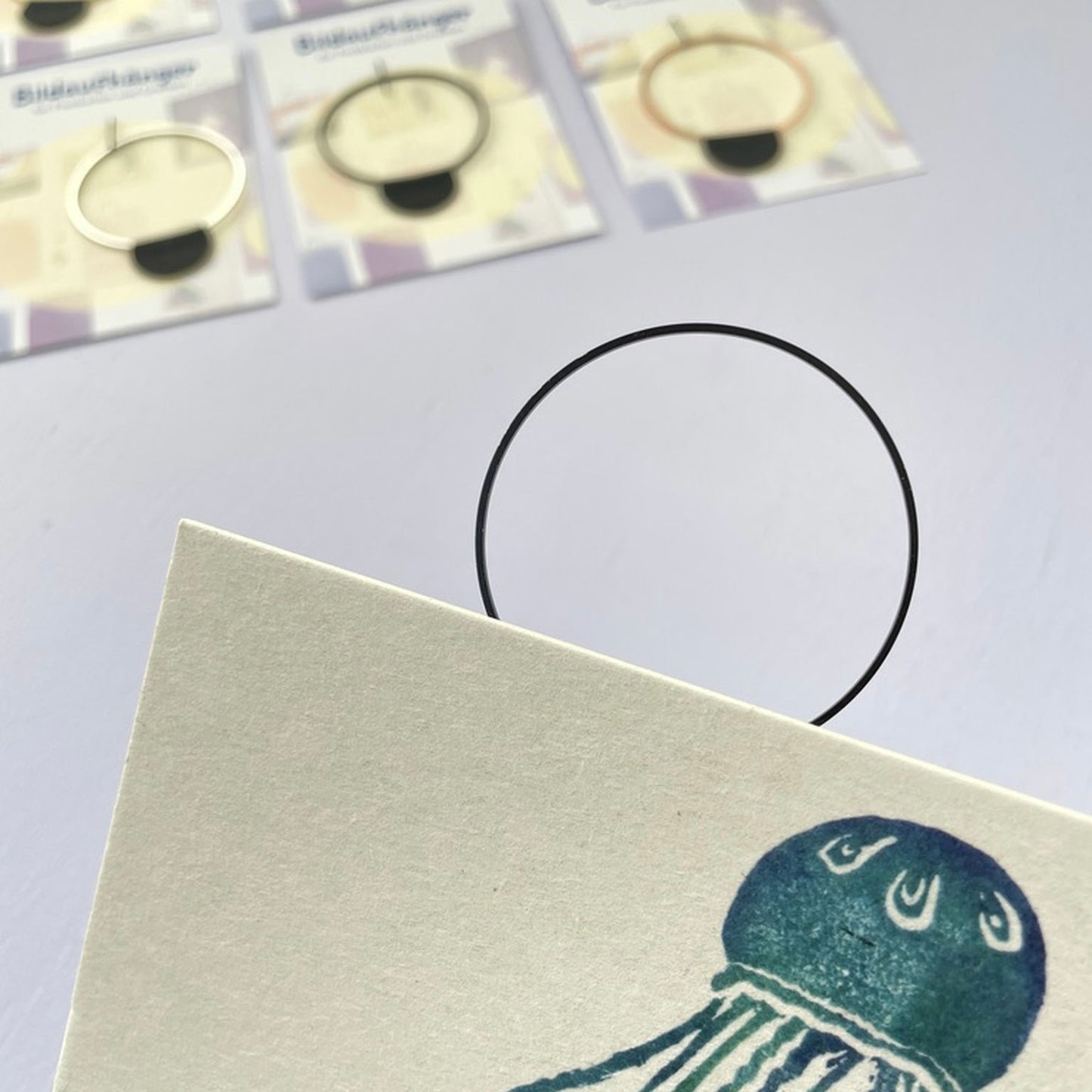 Bildaufhänger zum Postkarten aufhängen Kreis groß/ Wohndeko / Galerie