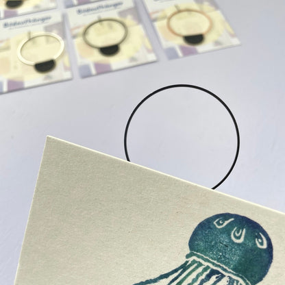 Bildaufhänger zum Postkarten aufhängen Kreis groß/ Wohndeko / Galerie