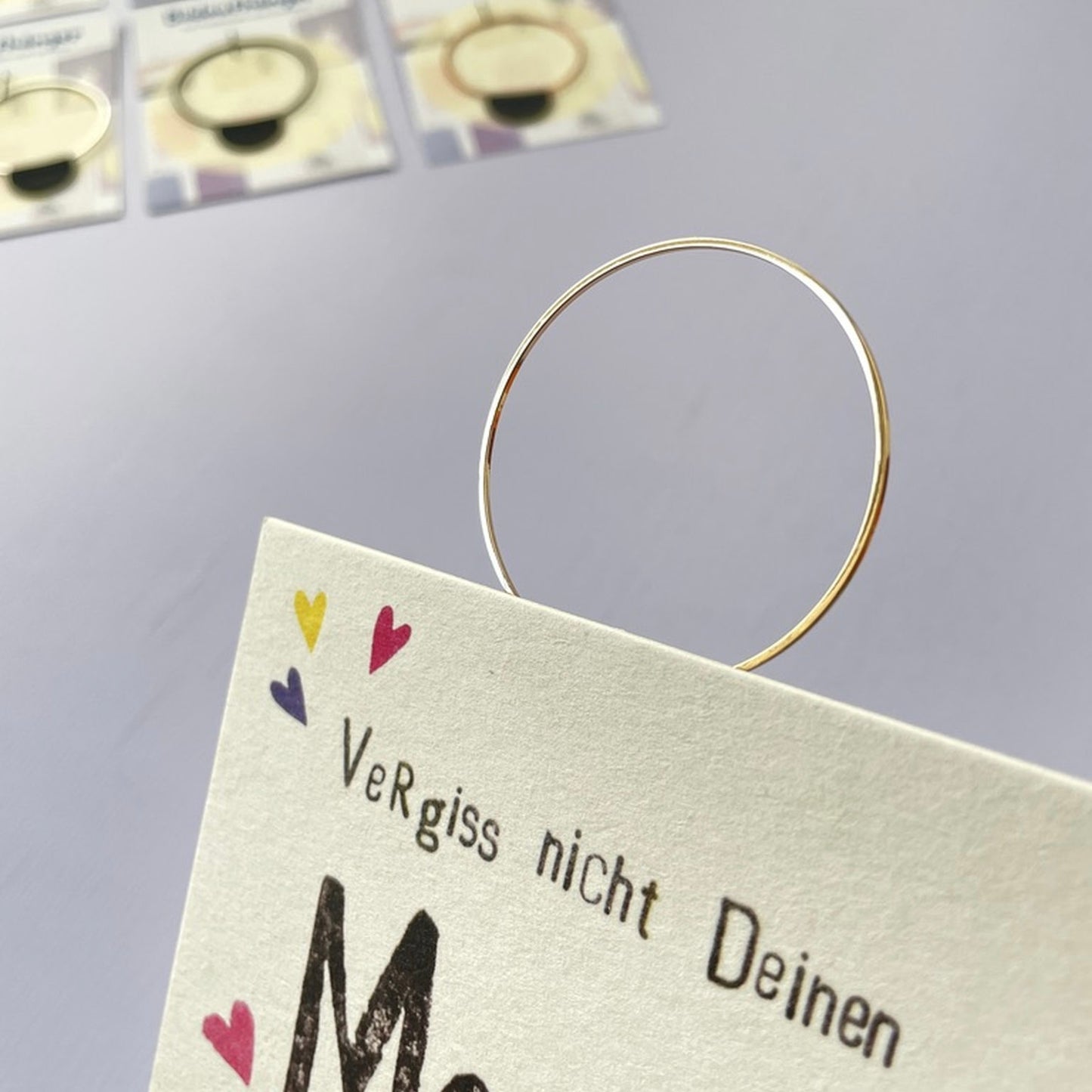 Bildaufhänger zum Postkarten aufhängen Kreis groß/ Wohndeko / Galerie