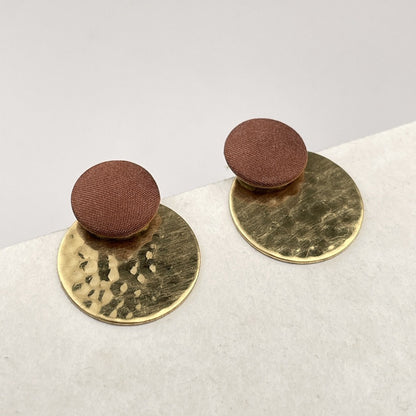 Ohrstecker Rundling in Mocca