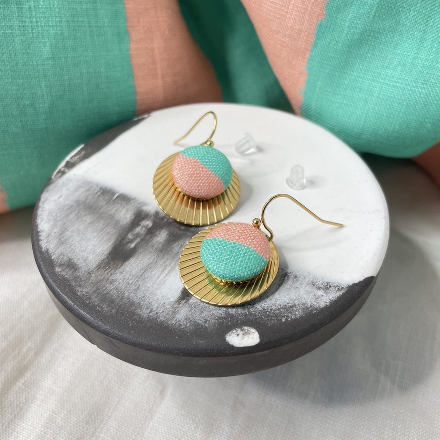 Ohrringe Strahla in Rosa und Mint