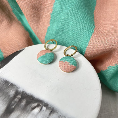 Ohrstecker Ringlein . MInt und Rosa B&B