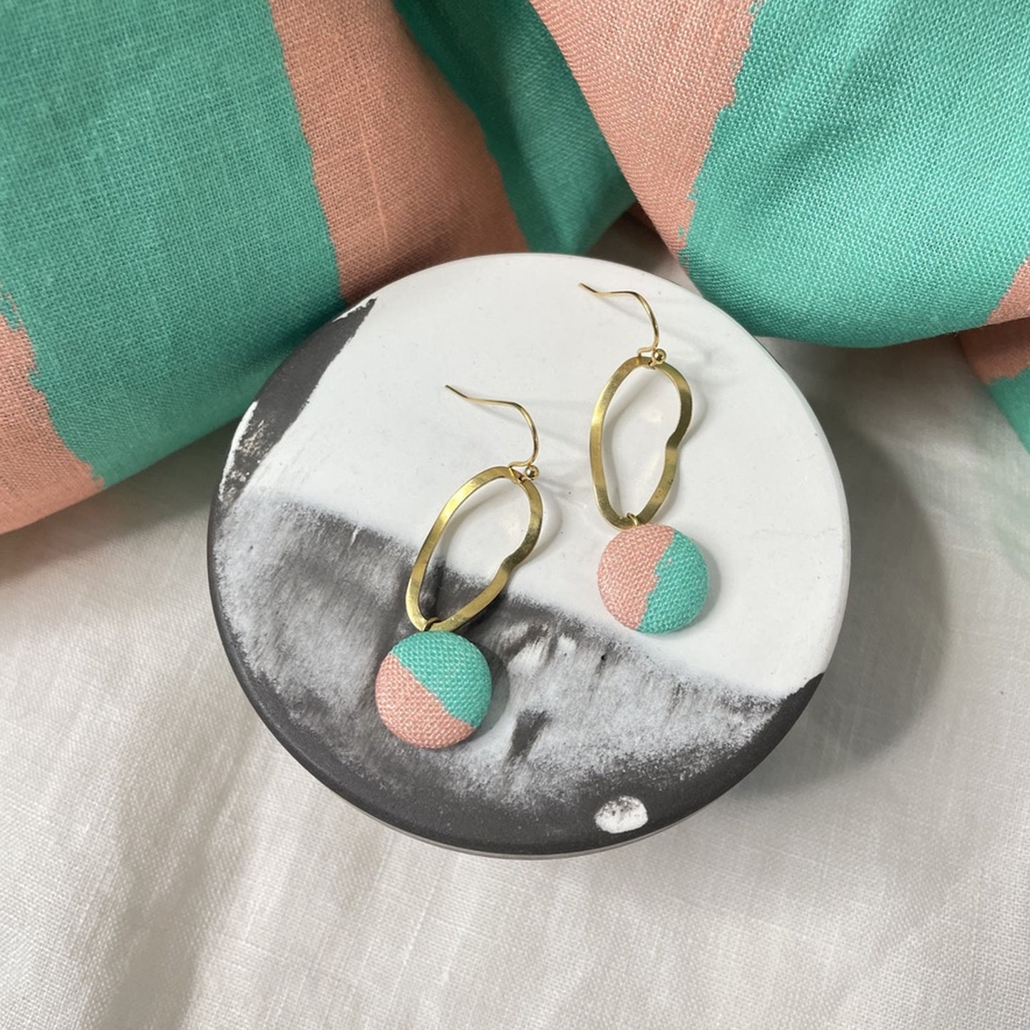 Ohrringe Swing in Mint und Rosa