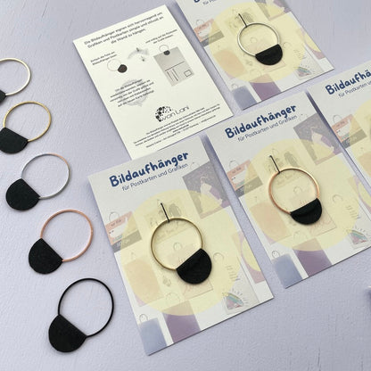 Bildaufhänger zum Postkarten aufhängen Kreis klein / Wohndeko / Galerie