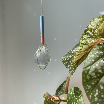 Suncatcher Perel fliedergelb rosa